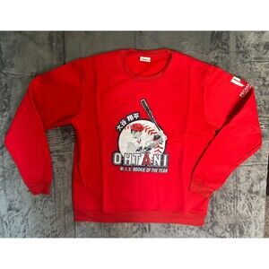 Los Angeles Angels Sweatshirt Shohei Ohtani Rookie of the Year Mens XL Red